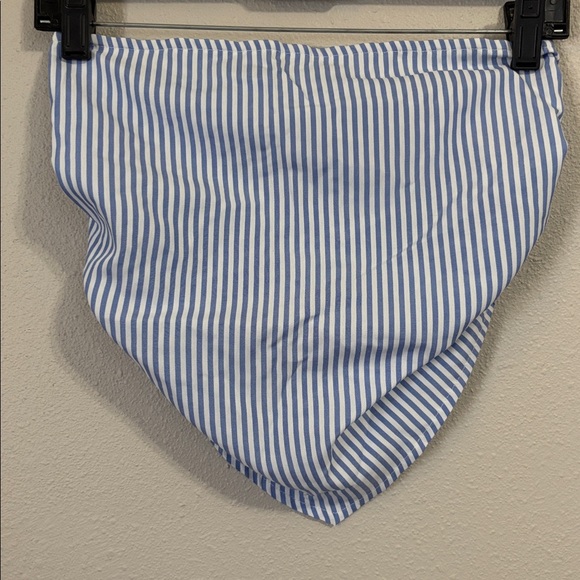 Striped Blue & White Strapless Set - Picture 2 of 7